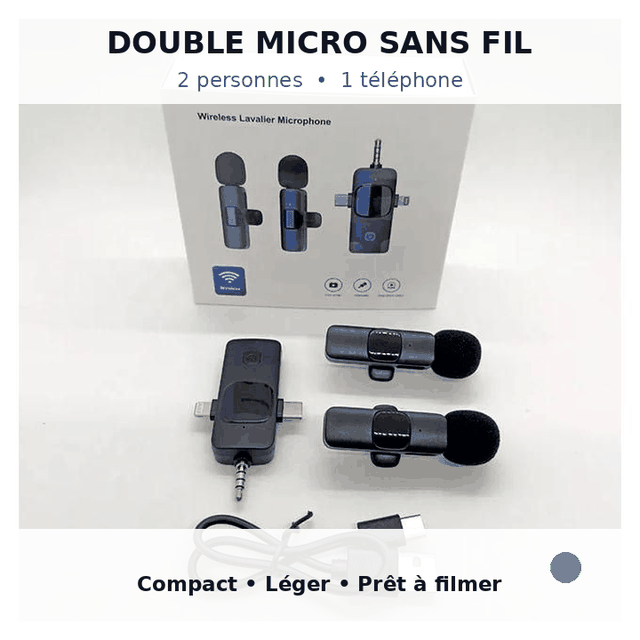 Démonstration du double mini micro sans fil et de sa portée